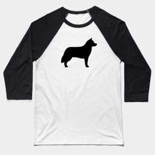 Siberian Husky Silhouette Baseball T-Shirt